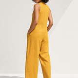 Colette Loose-Fit Jumpsuit — Yellow, studio product shot
