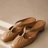 Amalfi Fold Mule — Brown, studio product shot