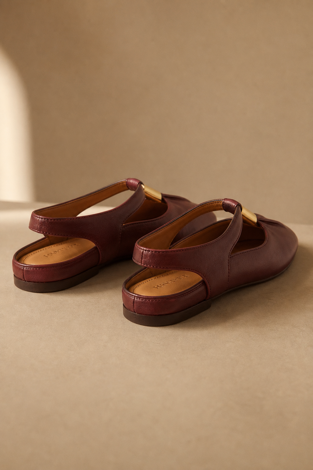Amalfi Fold Mule — Maroon, studio product shot