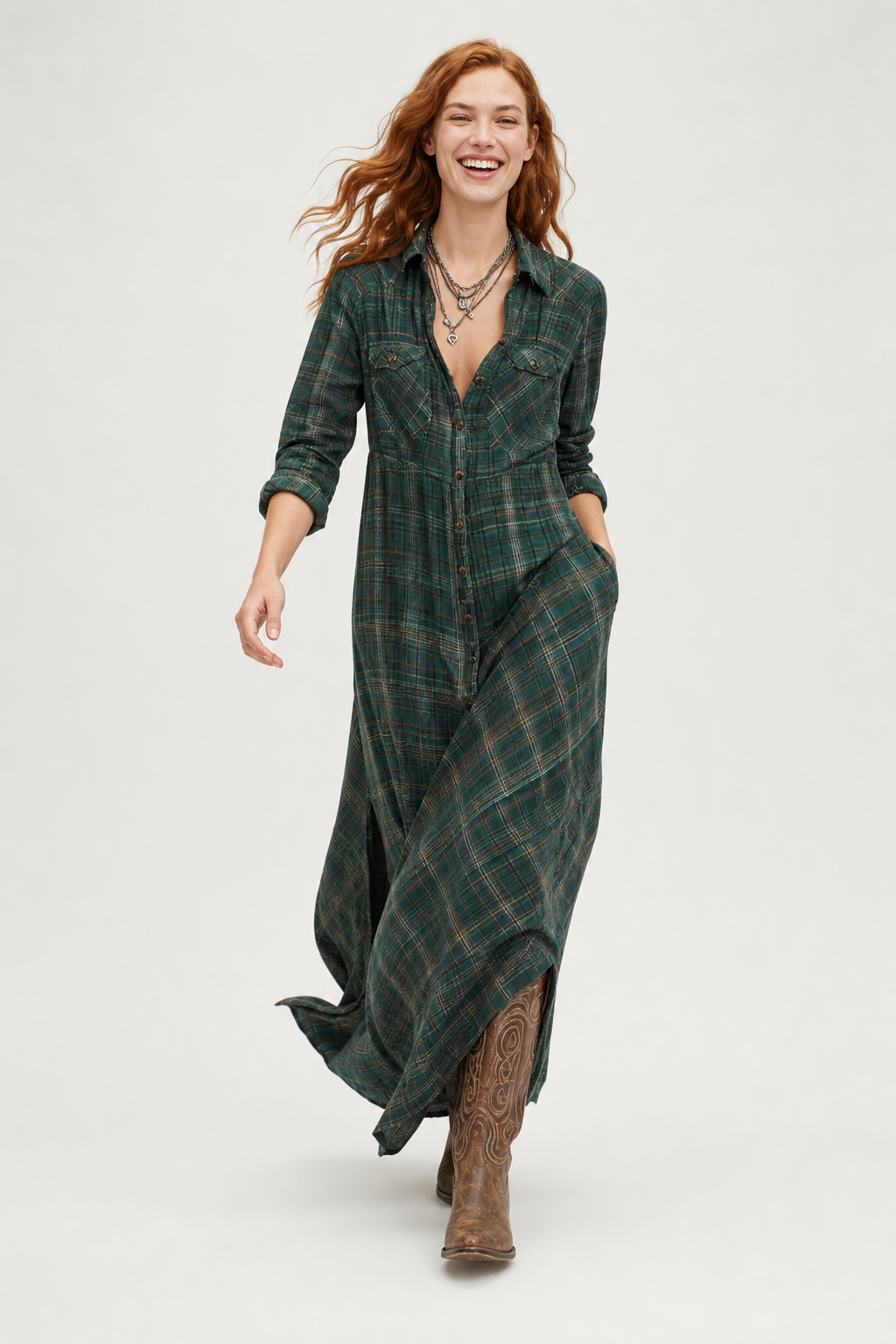 Estelle Plaid Maxi Dress — Forrest, jcrew product shot