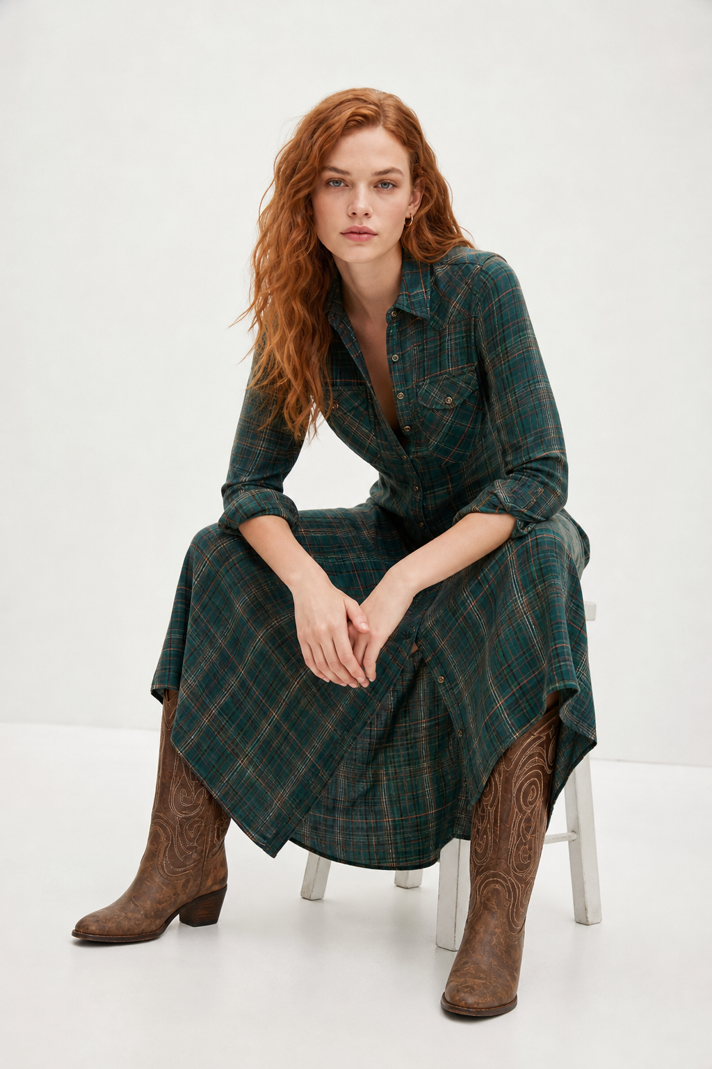 Estelle Plaid Maxi Dress — Forrest, jcrew product shot