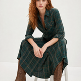 Estelle Plaid Maxi Dress — Forrest, jcrew product shot