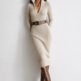 Linnea Knitted Midi Dress — White, jcrew product shot