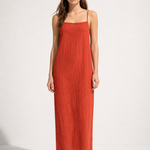 Coralie Maxi Dress — Orange, studio product shot