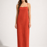 Coralie Maxi Dress — Orange, studio product shot