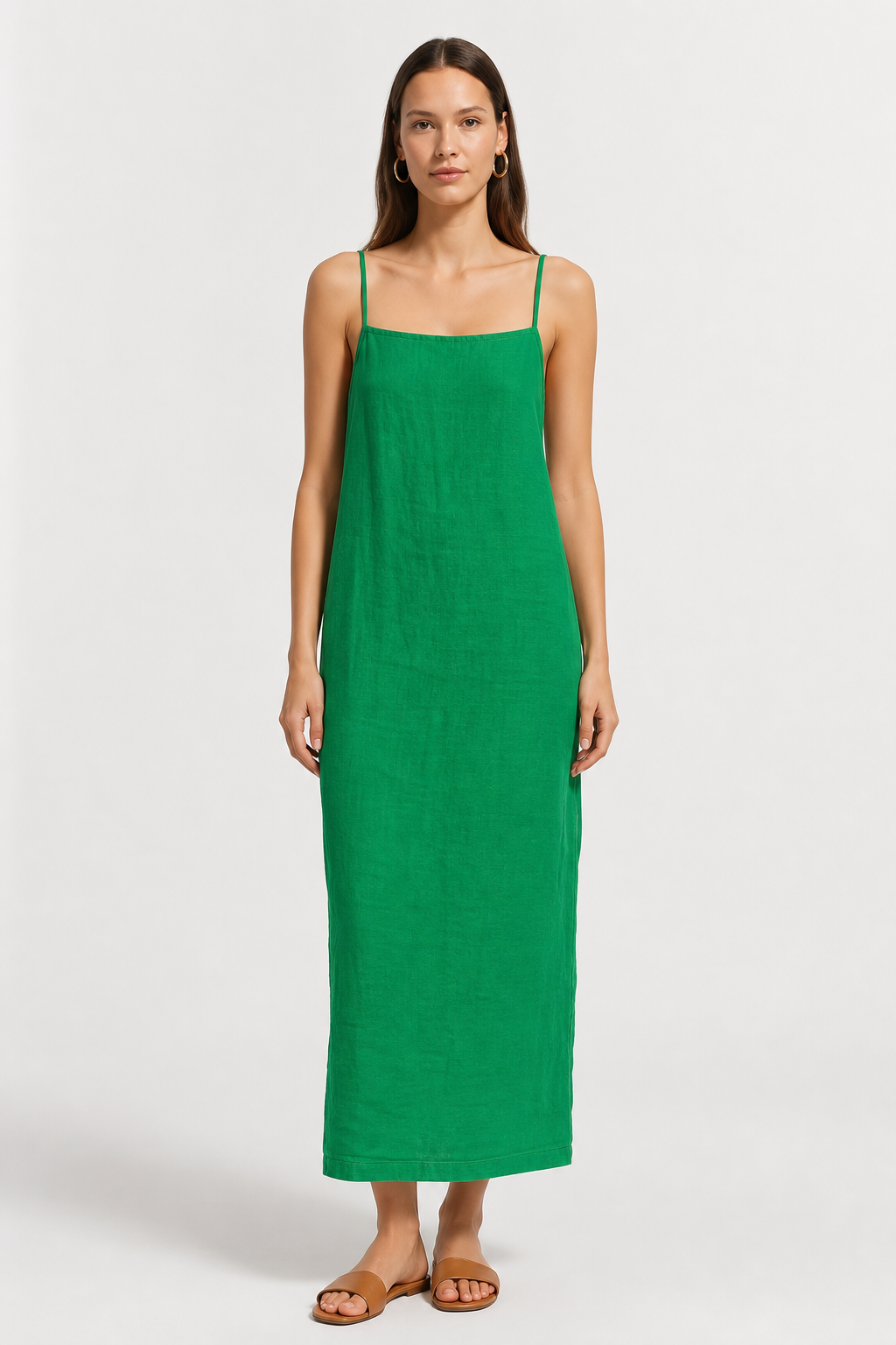Coralie Maxi Dress — Green, studio product shot