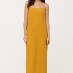 Coralie Maxi Dress — Yellow, studio product shot