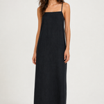 Coralie Maxi Dress — Black, studio product shot