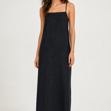 Coralie Maxi Dress — Black, studio product shot