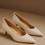 Cassis Italian Leather Kitten Heel — Beige, banana_republic product shot