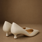 Cassis Italian Leather Kitten Heel — Beige, banana_republic product shot