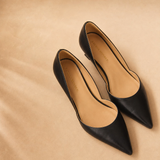 Cassis Italian Leather Kitten Heel — Black, banana_republic product shot