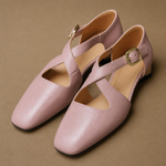 Ravello Italian Leather Cross-Strap Heel — Pink, banana_republic product shot