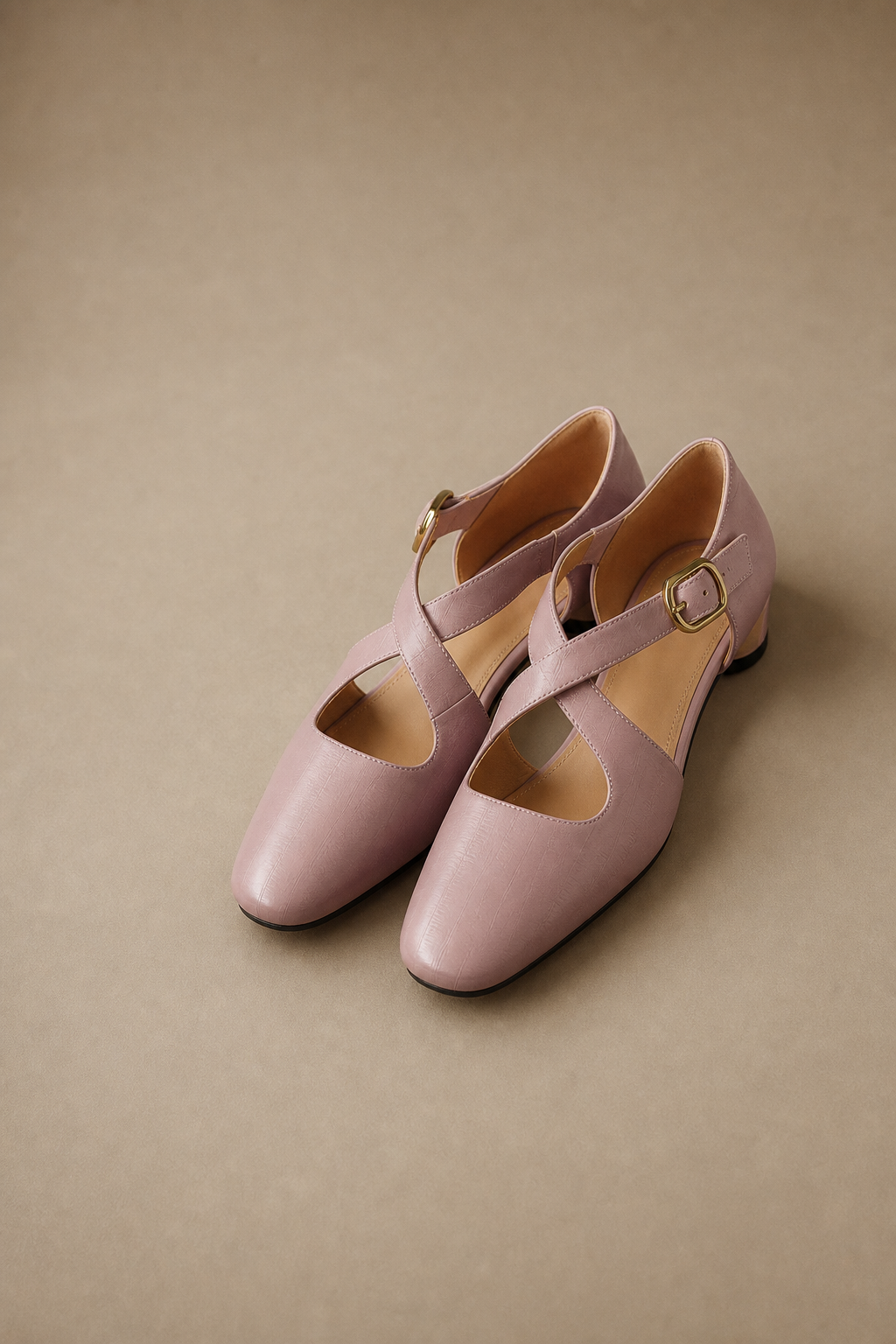 Ravello Italian Leather Cross-Strap Heel — Pink, banana_republic product shot