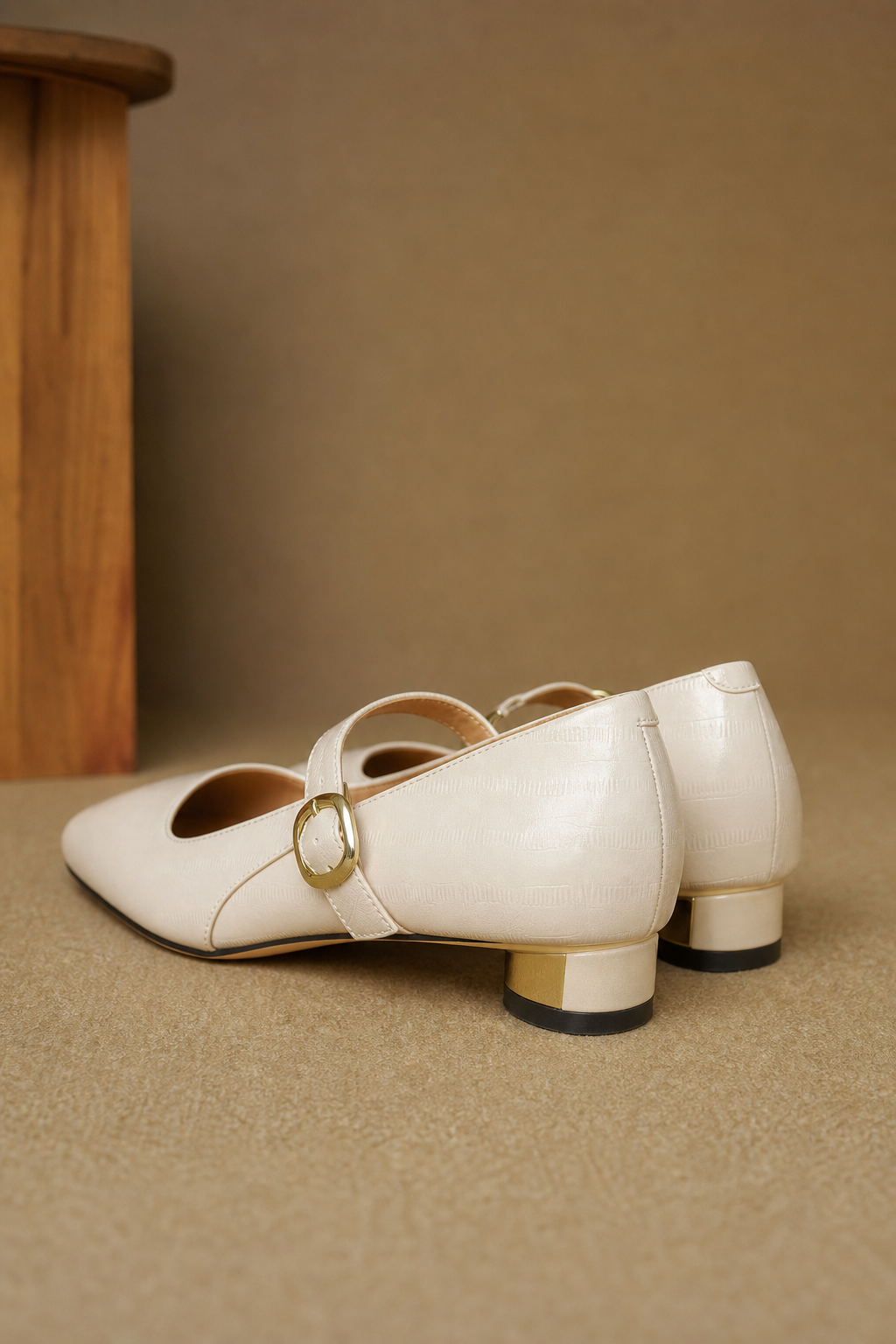 Ravello Italian Leather Cross-Strap Heel — Beige, banana_republic product shot