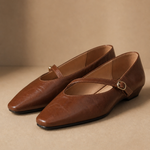 Amalfi Italian Leather Mary Jane Pump — Brown, banana_republic product shot