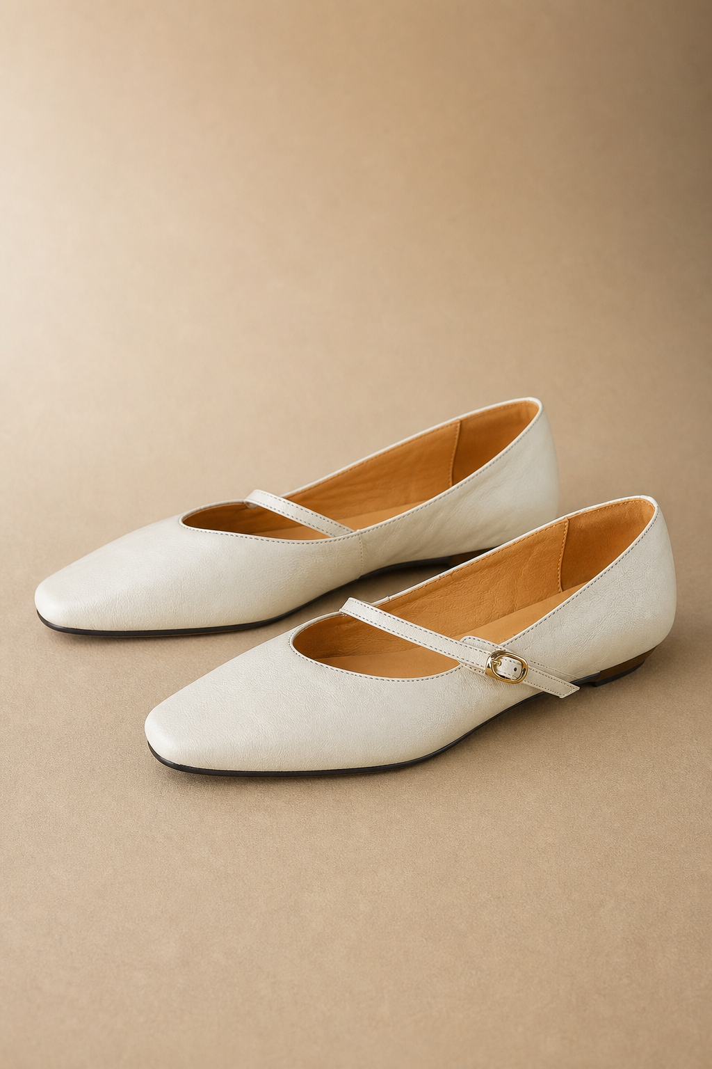 Amalfi Italian Leather Mary Jane Pump — Beige, banana_republic product shot