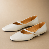 Amalfi Italian Leather Mary Jane Pump — Beige, banana_republic product shot