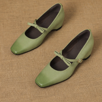 Rosalie Italian leather Bow-Tie Mary Jane Pump — Green, banana_republic product shot