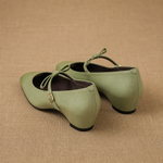 Rosalie Italian leather Bow-Tie Mary Jane Pump — Green, banana_republic product shot