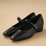Rosalie Italian leather Bow-Tie Mary Jane Pump — Black, banana_republic product shot
