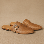 Liora Woven Buckle Mule — Brown, banana_republic product shot