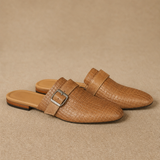Liora Woven Buckle Mule — Brown, banana_republic product shot