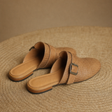 Liora Woven Buckle Mule — Brown, banana_republic product shot