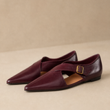 Positano Italian Leather Pointed-Toe Mule — Maroon, banana_republic product shot