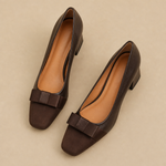 Capri Block-Heel Pump — Brown, banana_republic product shot