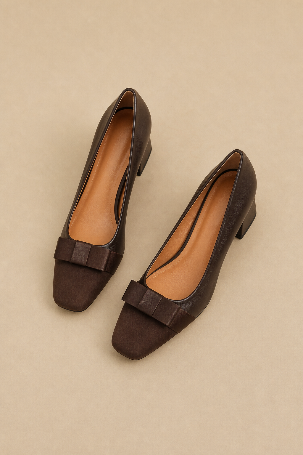 Capri Block-Heel Pump — Brown, banana_republic product shot