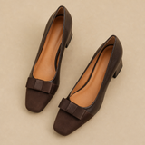 Capri Block-Heel Pump — Brown, banana_republic product shot
