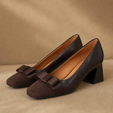 Capri Block-Heel Pump — Brown, banana_republic product shot