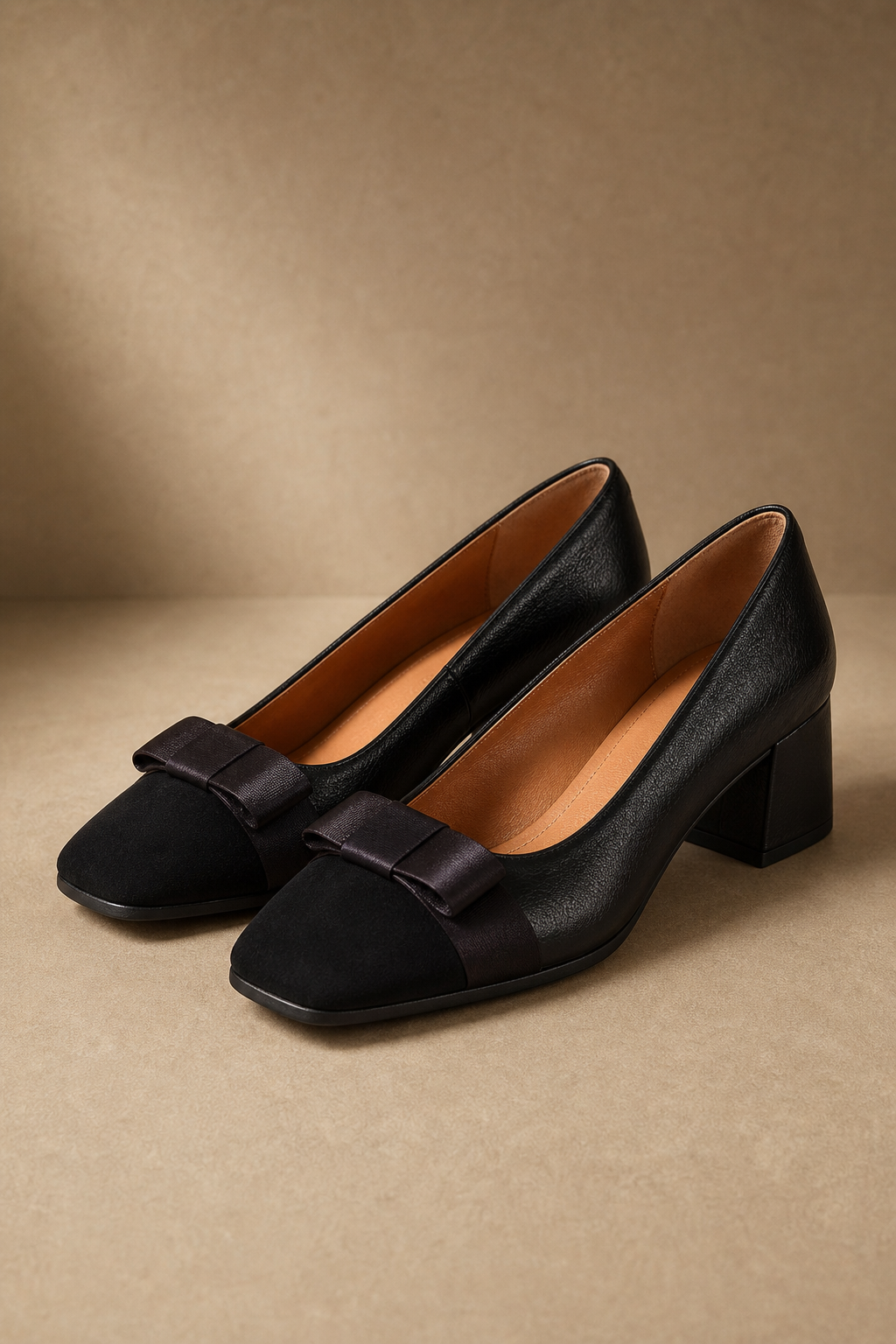 Capri Block-Heel Pump — Black, banana_republic product shot
