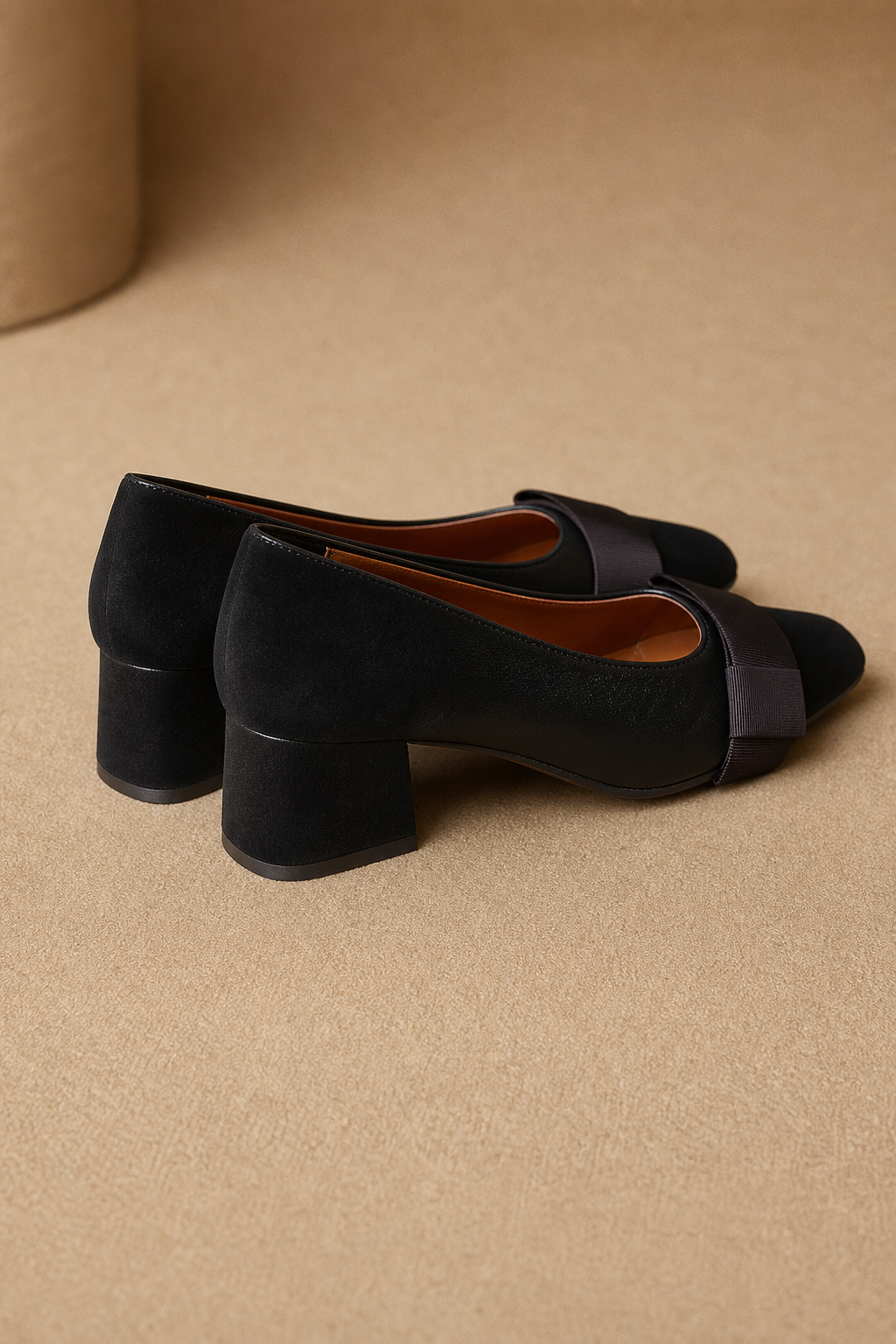 Capri Block-Heel Pump — Black, banana_republic product shot