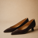 Sorrento Italian Leather Kitten Heel Pump — Black, banana_republic product shot
