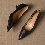 Sorrento Italian Leather Kitten Heel Pump — Black, banana_republic product shot