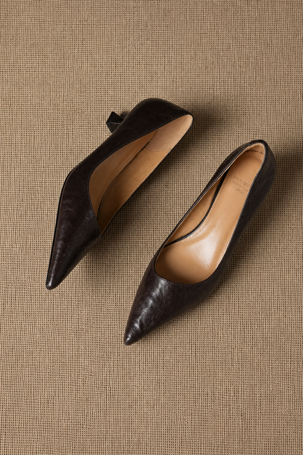 Sorrento Italian Leather Kitten Heel Pump — Black, banana_republic product shot