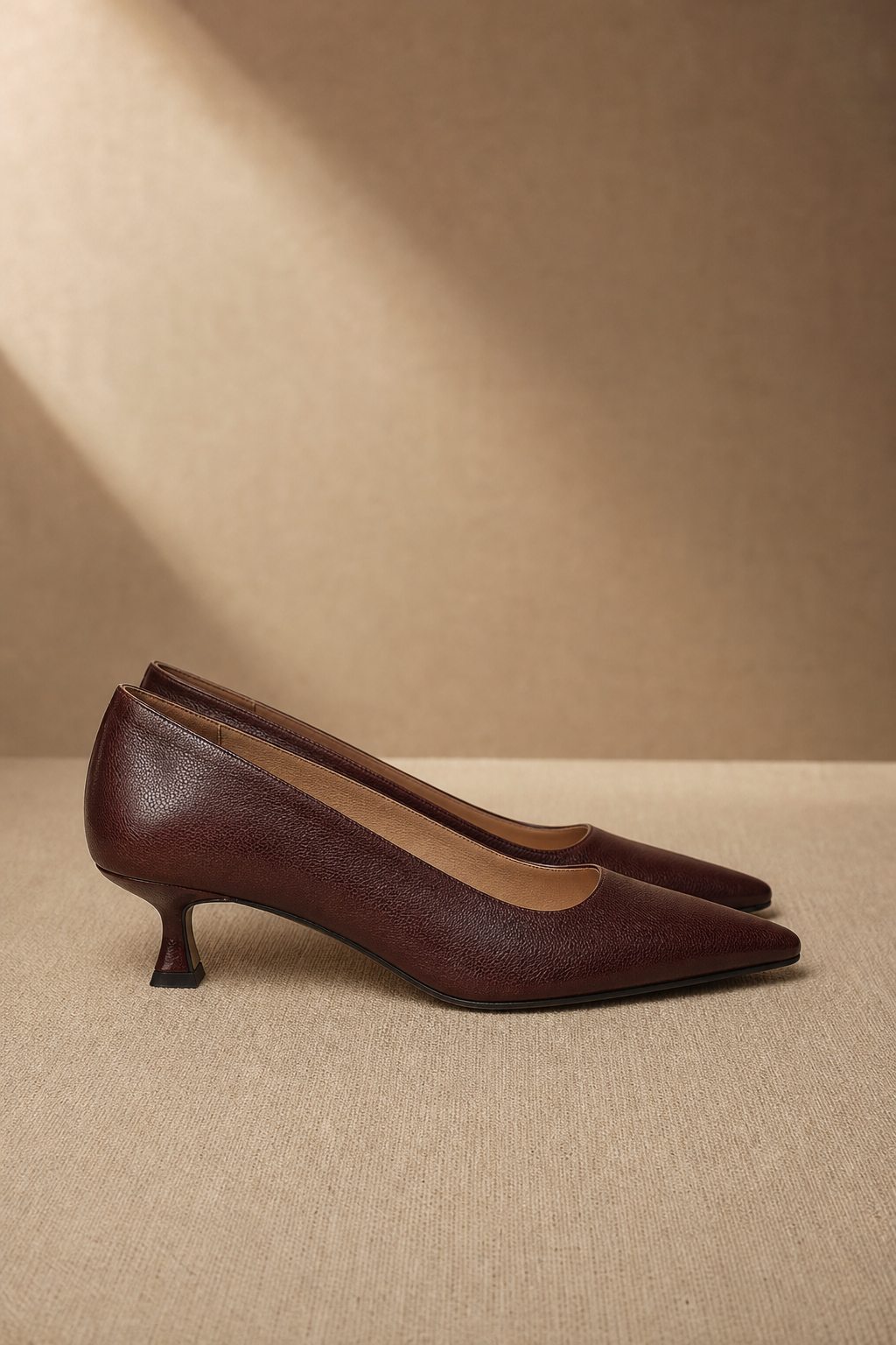 Sorrento Italian Leather Kitten Heel Pump, banana_republic product shot