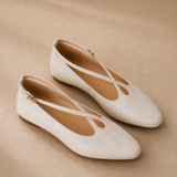 Cala Italian Leather Cross-Strap Pointed Flat, banana_republic product shot
