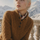 Arden Button-Up Cashmere Sweater, studio product shot