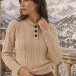 Arden Button-Up Cashmere Sweater, studio product shot