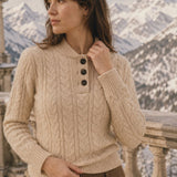 Arden Button-Up Cashmere Sweater, studio product shot