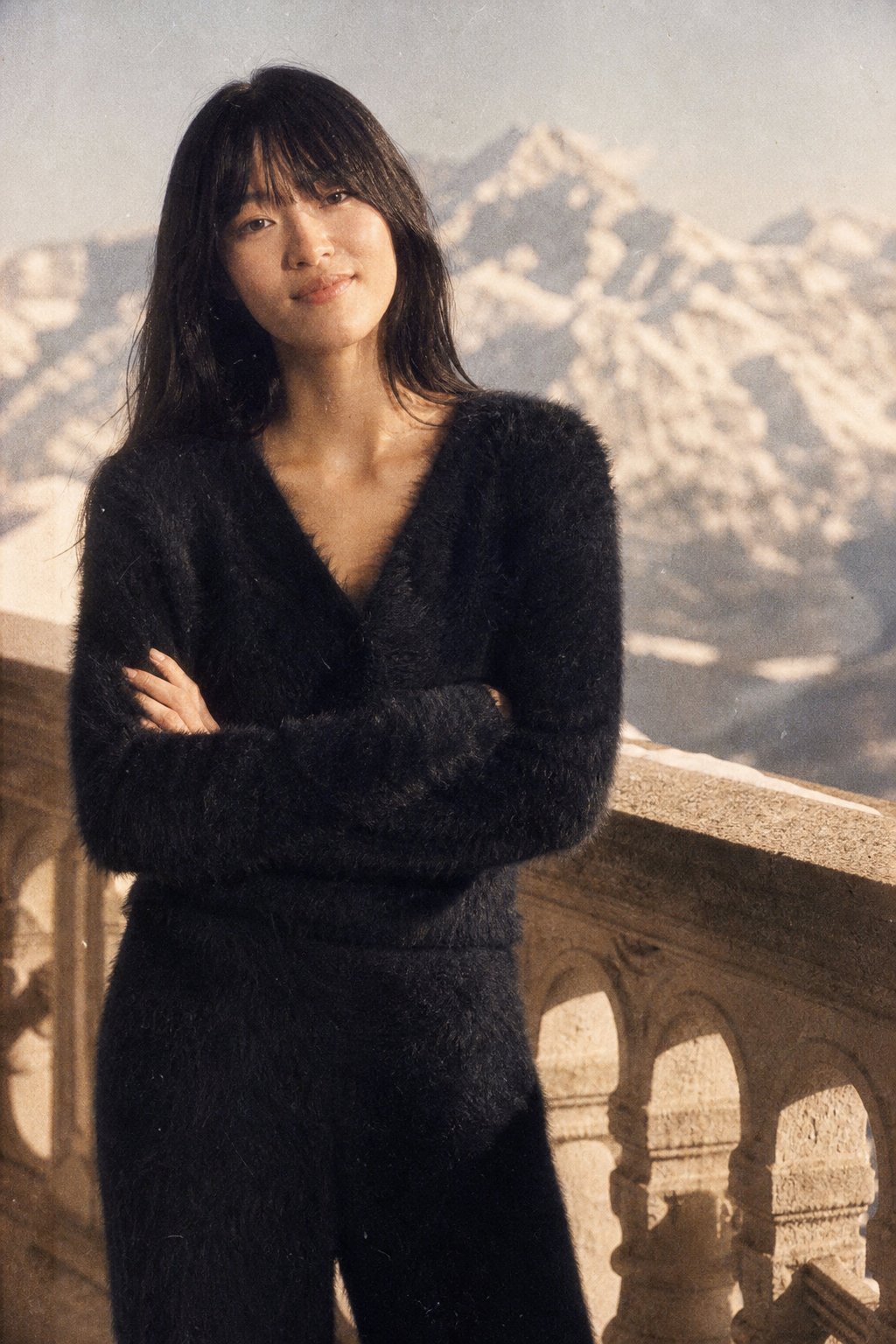 Hässleholm Cardigan — Black Fur, studio product shot
