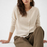 Amélise Asymmetric Button Sweater, studio product shot