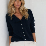 Amélise Asymmetric Button Sweater, studio product shot