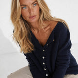 Amélise Asymmetric Button Sweater, studio product shot