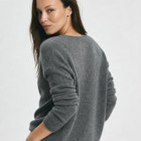 Amélise Asymmetric Button Sweater, studio product shot