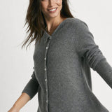 Amélise Asymmetric Button Sweater, studio product shot