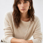 Amélise Asymmetric Button Sweater, studio product shot